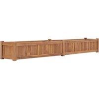 vidaXL Raised Bed 200x30x25 cm Solid Teak Wood, Brown