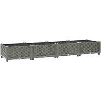 vidaXL Raised Bed 160x40x23 cm PP, Grey