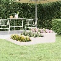 vidaXL Planter White 107x107x27 cm Solid Wood Pine, White
