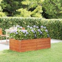 vidaXL Garden Raised Bed Rusty 160x80x45 cm Corten Steel, Brown