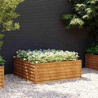 vidaXL Garden Raised Bed 100x100x36 cm Corten Steel, Brown