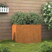 vidaXL Planter 62x47x46 cm Corten Steel, Brown