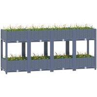 vidaXL Raised Bed 160x40x71 cm PP, Grey