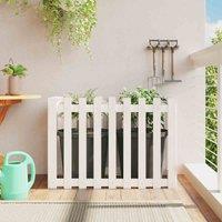 vidaXL Garden Raised Bed w/ Fence Design White 100x50x70 cm, White
