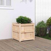 vidaXL Garden Planter 50x50x50 cm Solid Wood Pine, Brown