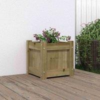 vidaXL Garden Planter 31x31x31 cm Impregnated Wood Pine, Brown