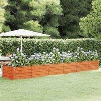 vidaXL Garden Raised Bed Rusty 480x80x45 cm Corten Steel, Brown