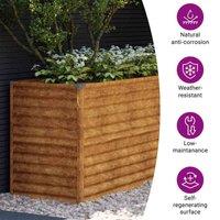 vidaXL Garden Raised Bed 196x50x69 cm Corten Steel, Brown