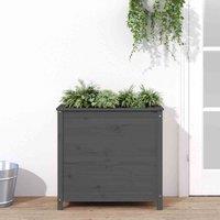 vidaXL Garden Planter Grey 82.5x40x78 cm Solid Wood Pine