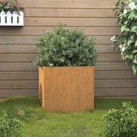 vidaXL Planter 49x47x46 cm Corten Steel, Brown