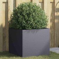 vidaXL Planter Anthracite 42x40x39 cm Cold-rolled Steel, Grey