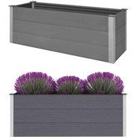 vidaXL Garden Raised Bed WPC 150x50x54 cm Grey, Grey