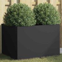 vidaXL Planter Black 62x47x46 cm Cold-rolled Steel