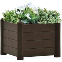 vidaXL Garden Raised Bed PP Mocha 43x43x35 cm, Grey
