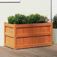 vidaXL Garden Planter Wax Brown 90x50x50 cm Solid Wood Pine, Brown