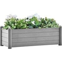 vidaXL Garden Raised Bed PP Stone Grey 100x43x35 cm, Grey