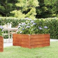 vidaXL Garden Raised Bed Rusty 100x100x45 cm Corten Steel, Brown