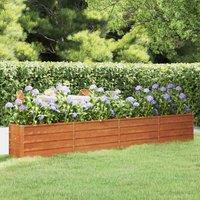 vidaXL Garden Raised Bed Rusty 320x40x45 cm Corten Steel, Brown