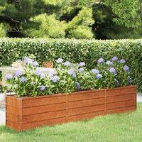 vidaXL Garden Raised Bed Rusty 240x40x45 cm Corten Steel, Brown