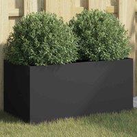 vidaXL Planter Black 62x30x29 cm Cold-rolled Steel