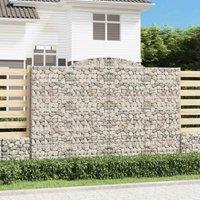 vidaXL Arched Gabion Basket 300x50x200/220 cm Galvanised Iron, Silver