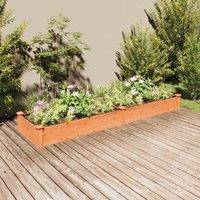 vidaXL Garden Raised Bed w/ Liner Brown 240x60x25 cm, Brown