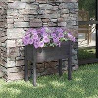 vidaXL Garden Planter Grey 70x31x70 cm Solid Pinewood, Grey