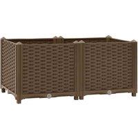 vidaXL Raised Bed 80x40x38 cm PP, Brown