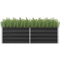 vidaXL Garden Raised Bed Anthracite 160x40x45cm - Steel, Grey
