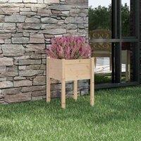 vidaXL Garden Planter 50x50x70 cm Solid Pinewood, Brown