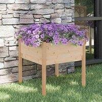 vidaXL Garden Planter 70x70x70 cm Solid Pinewood, Brown