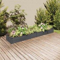 vidaXL Garden Raised Bed w/ Liner Grey 240x45x25 cm, Grey
