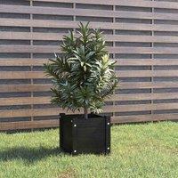 vidaXL Garden Planter Black 31x31x31 cm Solid Pinewood, Black