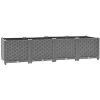 vidaXL Raised Bed 160x40x38 cm Polypropylene, Grey
