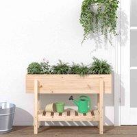vidaXL Garden Raised Bed 101x30x69 cm Solid Wood Pine, Brown