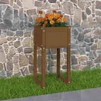 vidaXL Planter Honey Brown 40x40x81 cm Solid Wood Pine, Brown