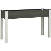vidaXL Garden Raised Bed Grey 120x40x75 cm WPC, Grey