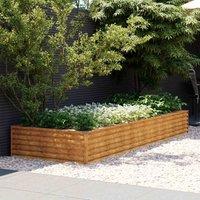 vidaXL Garden Raised Bed 291x100x36 cm Corten Steel, Brown