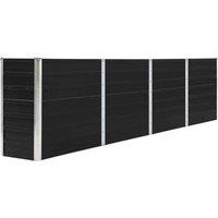 vidaXL Raised Garden Bed 320x40x77 cm Galvanised Steel, Grey