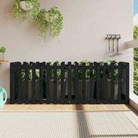 vidaXL Garden Raised Bed w/ Fence Design Black 200x50x70 cm, Black