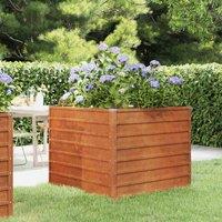vidaXL Garden Raised Bed Rusty 100x100x77 cm Corten Steel, Brown