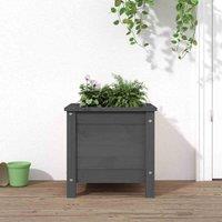 vidaXL Garden Planter Grey 40x40x39 cm Solid Wood Pine, Grey