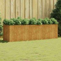 vidaXL Garden Raised Bed 280x80x80 cm Corten Steel, Brown