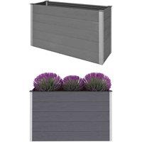 vidaXL Garden Raised Bed WPC 150x50x91 cm Grey, Grey