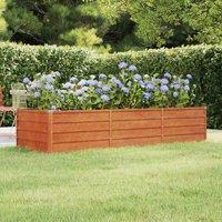 vidaXL Garden Raised Bed Rusty 240x80x45 cm Corten Steel, Brown