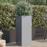 vidaXL Planter Silver 32x27.5x75 cm Galvanised Steel, Silver