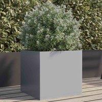 vidaXL Planter Silver 42x40x39 cm Galvanised Steel, Silver