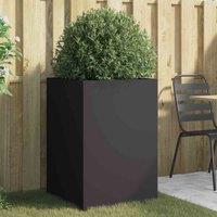 vidaXL Planter Black 52x48x75 cm Cold-rolled Steel, Black