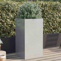 vidaXL Planter Silver 42x38x75 cm Stainless Steel, Silver