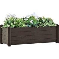 vidaXL Garden Raised Bed PP Mocha 100x43x35 cm, Grey